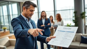 Consultant guiding a team on FCPA/DCAA/Flowdown/ITAR/EAR compliance in a modern office.