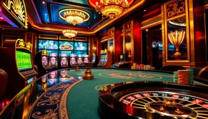 Vivez l'excitation aux meilleurs casino en ligne avec des machines à sous vibrantes et des tables de poker élégantes.