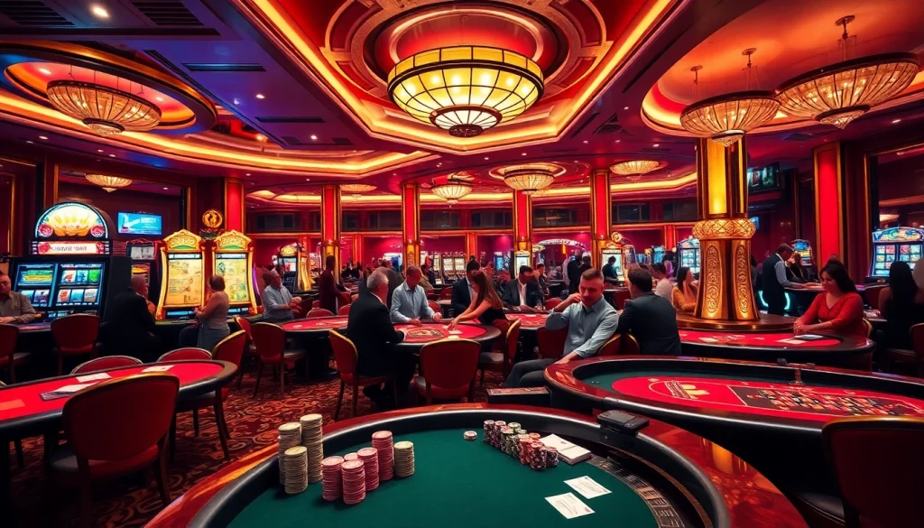 L'atmosphère joyeuse au meilleur casino en ligne 2026 où les joueurs s'engagent à des tables luxueuses et des machines à sous vibrantes.