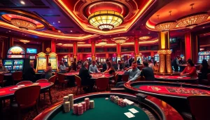 L'atmosphère joyeuse au meilleur casino en ligne 2026 où les joueurs s'engagent à des tables luxueuses et des machines à sous vibrantes.